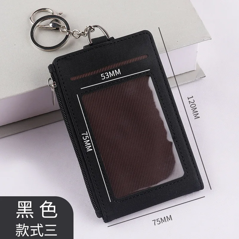 

Card Holder Key Ring Badge Protector Bank Cover with Business Holders for Men Case