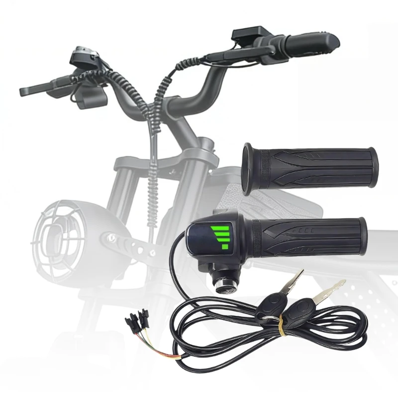 400B Universal Ebike Throttle Controller 3 Pin With 2 Waterproof Construction 36V 48V LCD Speed Display Throttle