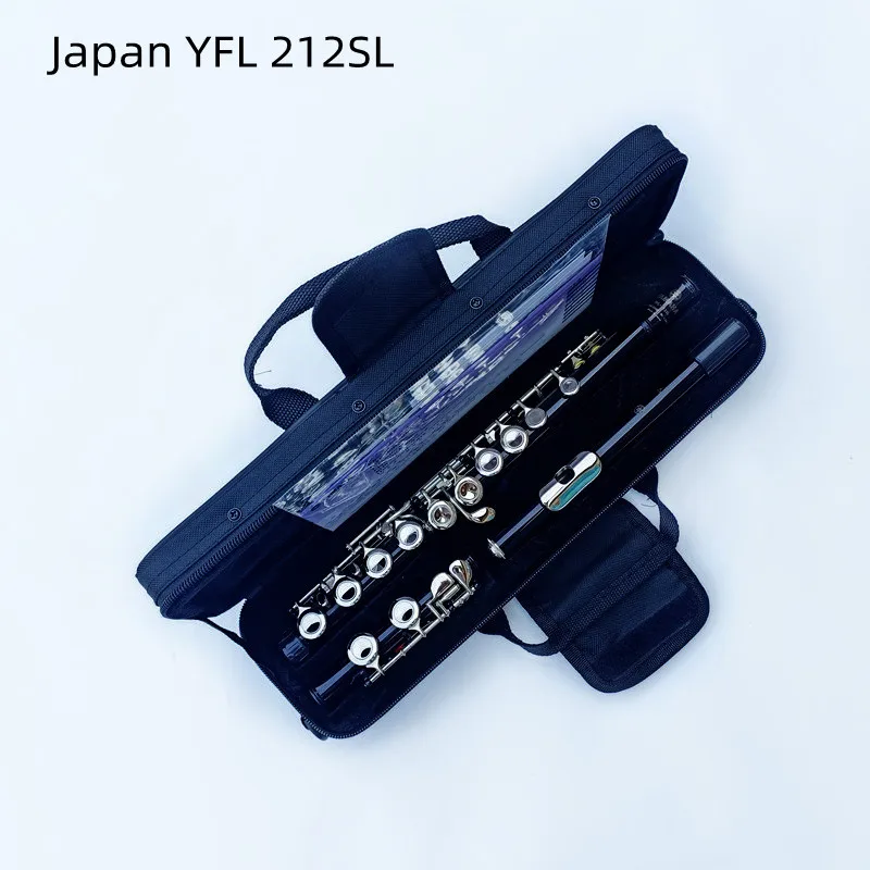 

Japan 212 Black 16 Holes Flute Woodwind Instrument Closed Key Add the E Key C Tone Nickel Plated Concert Flute With Music Case