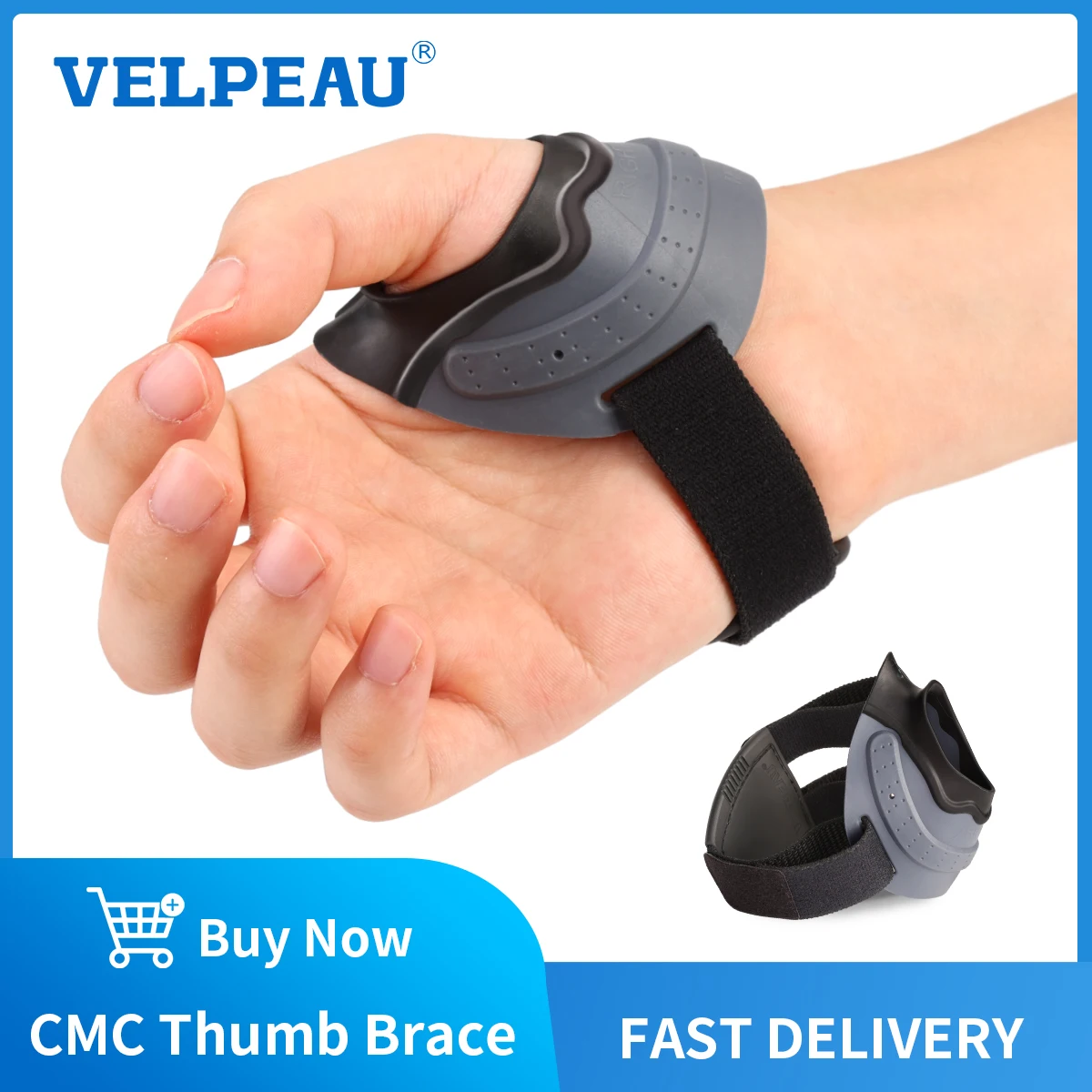 VELPEAU CMC Thumb Brace for Osteoarthritis, Arthritis and  CMC Joint Pain Relief Thumb Splint Without Limiting Hand Function