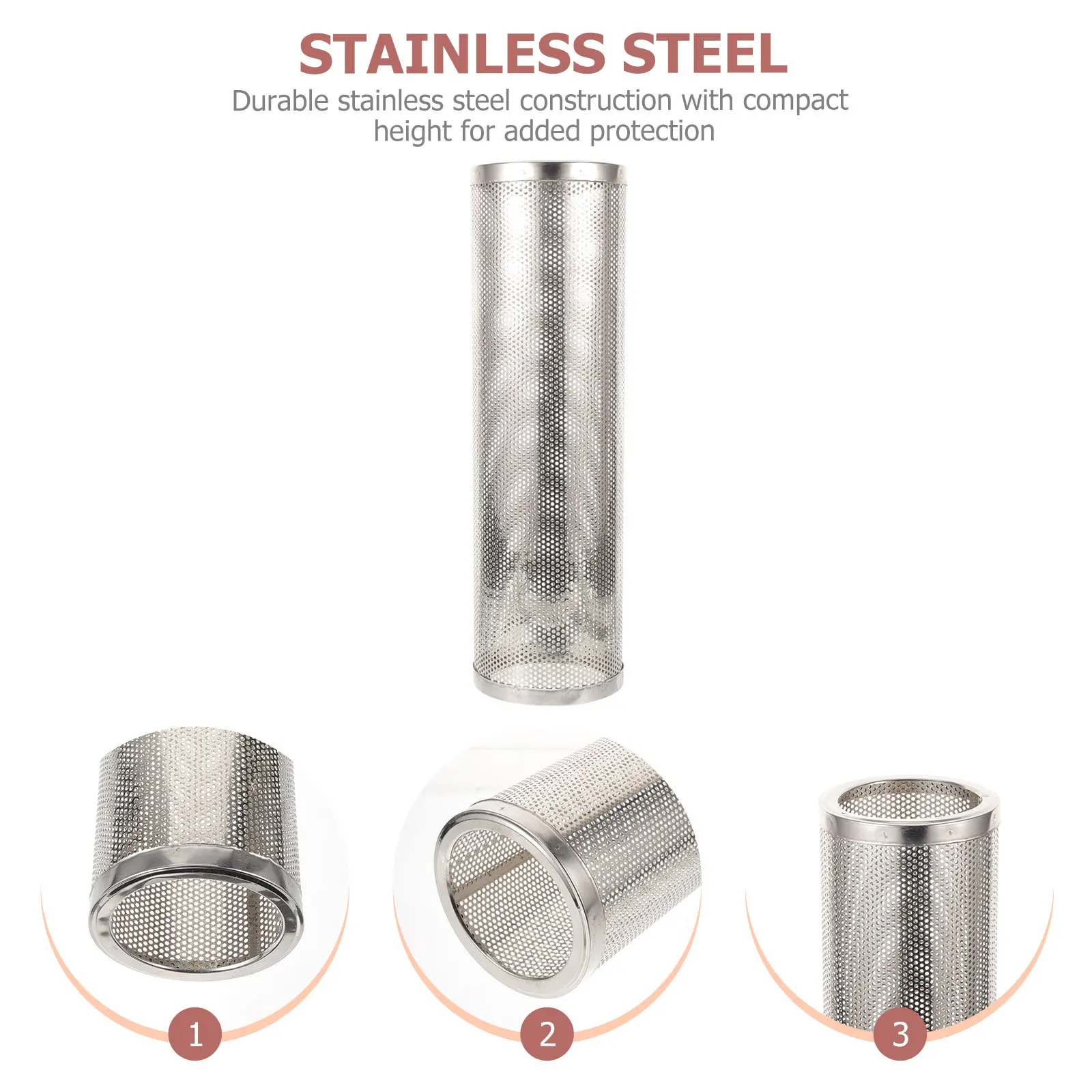 

Mesh Stove Pipe Cover Heavy Duty Metal Chimney Tube Guard for Wood Burning Stove Exhaust Protection