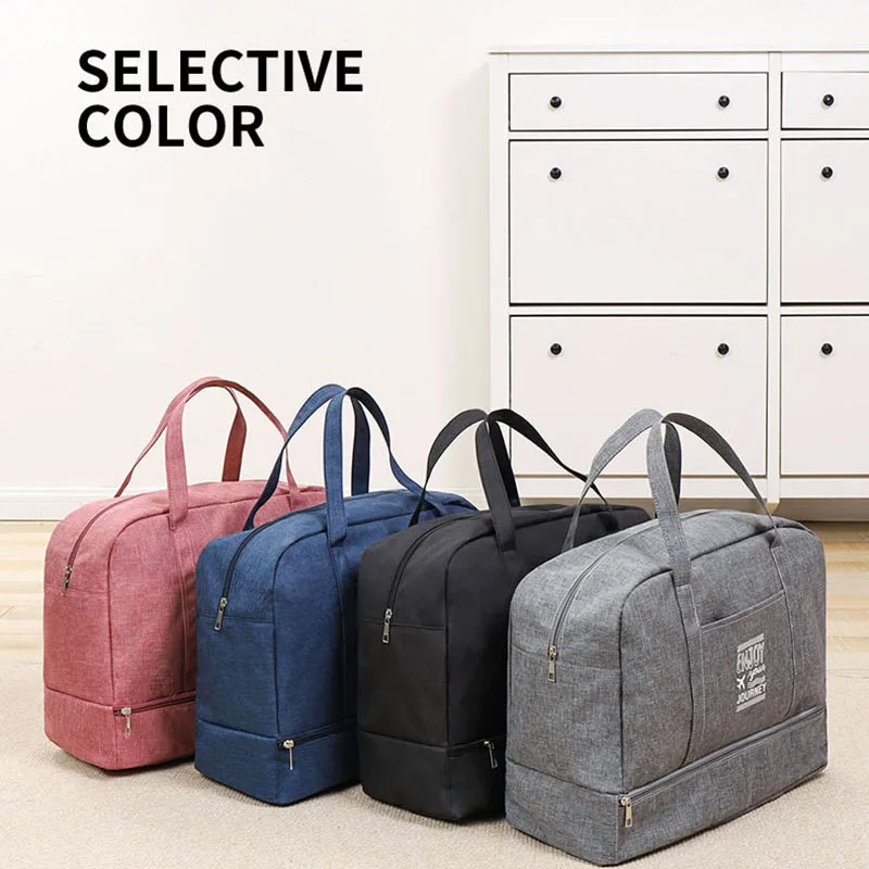 Large Capacity Yoga Gym Sport Duffle Bag Weekend Package Luggage Bags Oxford Travel Handbag for Women Men Packaging Organizer