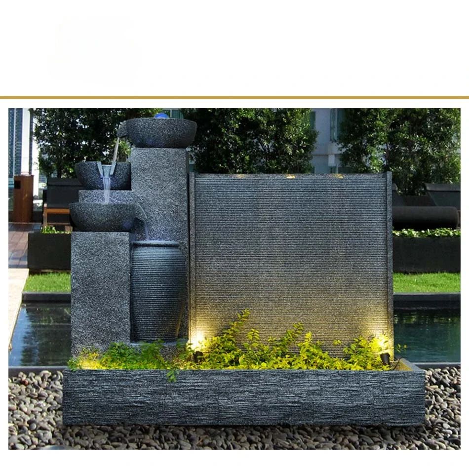 Granite garden fountain made of high quality natural stone