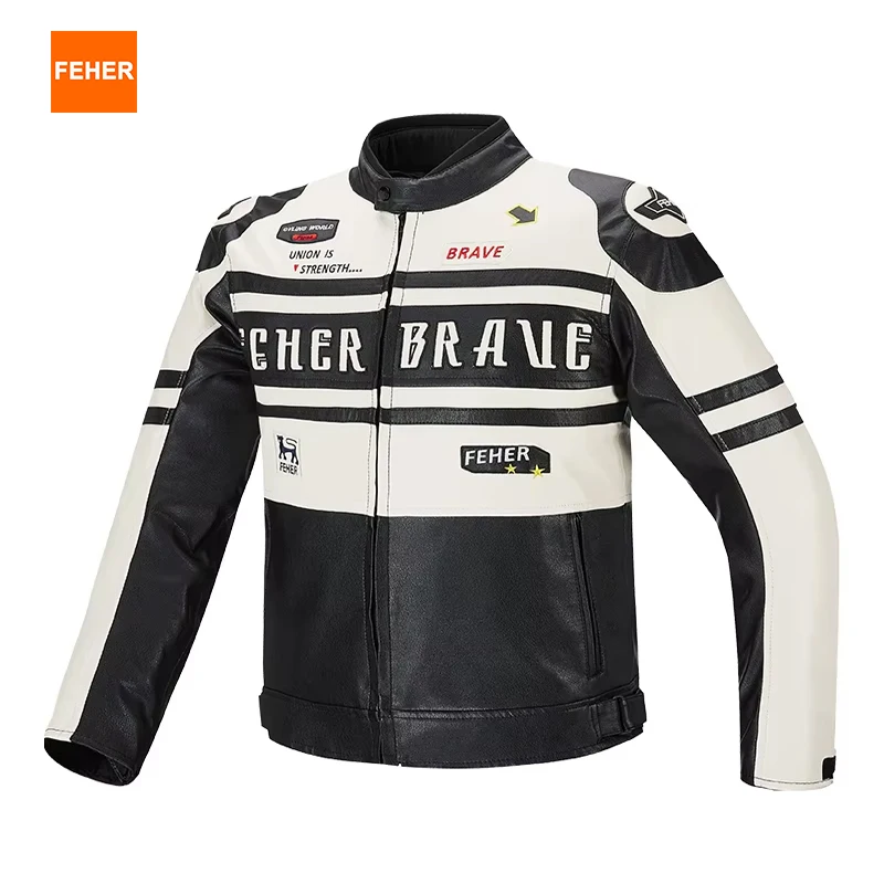 

FEHER Leather Jackets for Motorcycle All Seasons Waterproof Comfortable Leisure Activities for Outdoor Sports Motorcycle Jackets