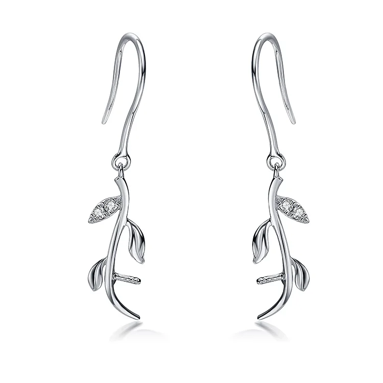 

18k Pearl Earrings for Jewelry Making Trending 14k Gold Semi-Mount Classical Fashionable Setting Mounting