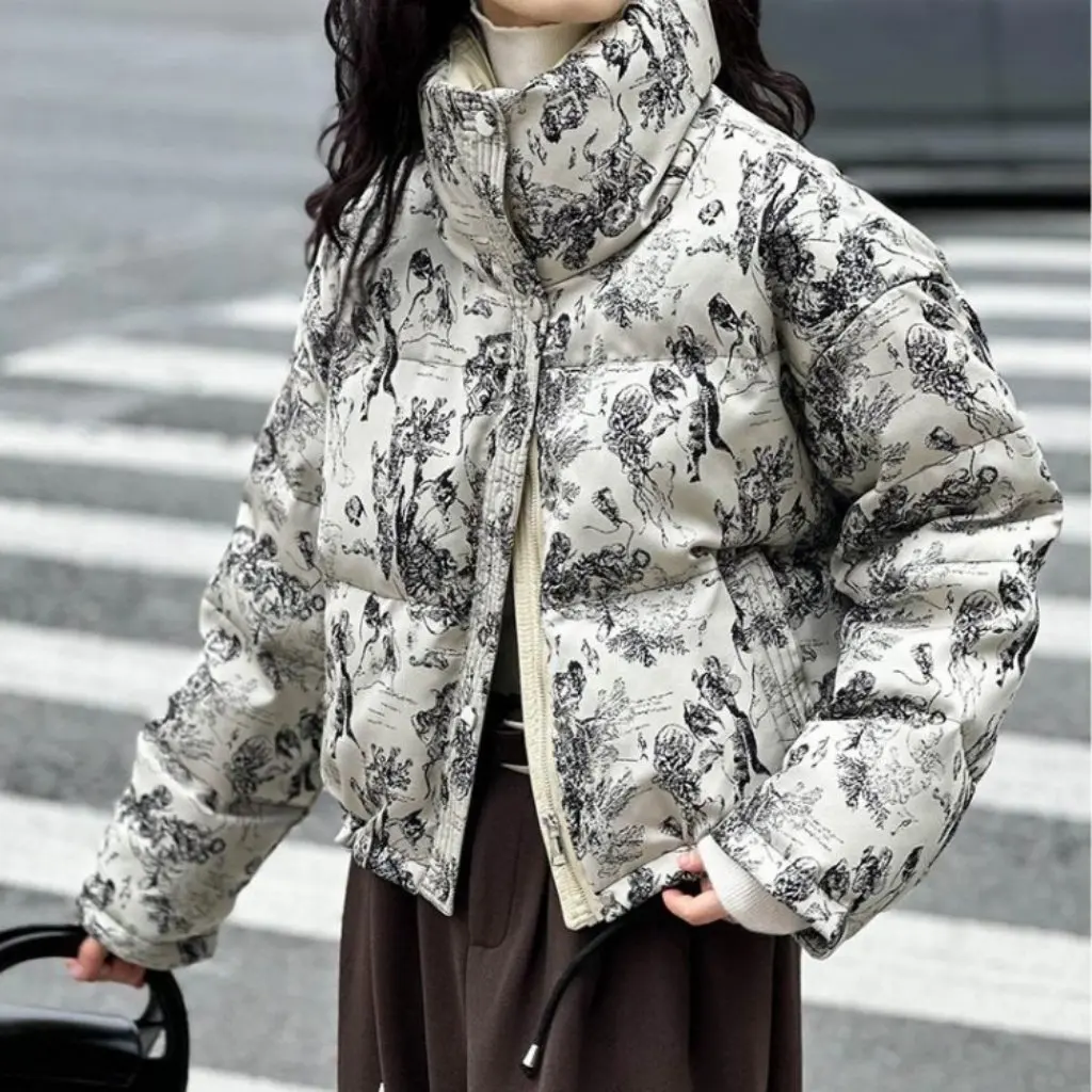 

New Women's Winter Short Thickened Cotton Jacket Trendy Loose Casual Fashion Cotton Coat for Stylish Comfort
