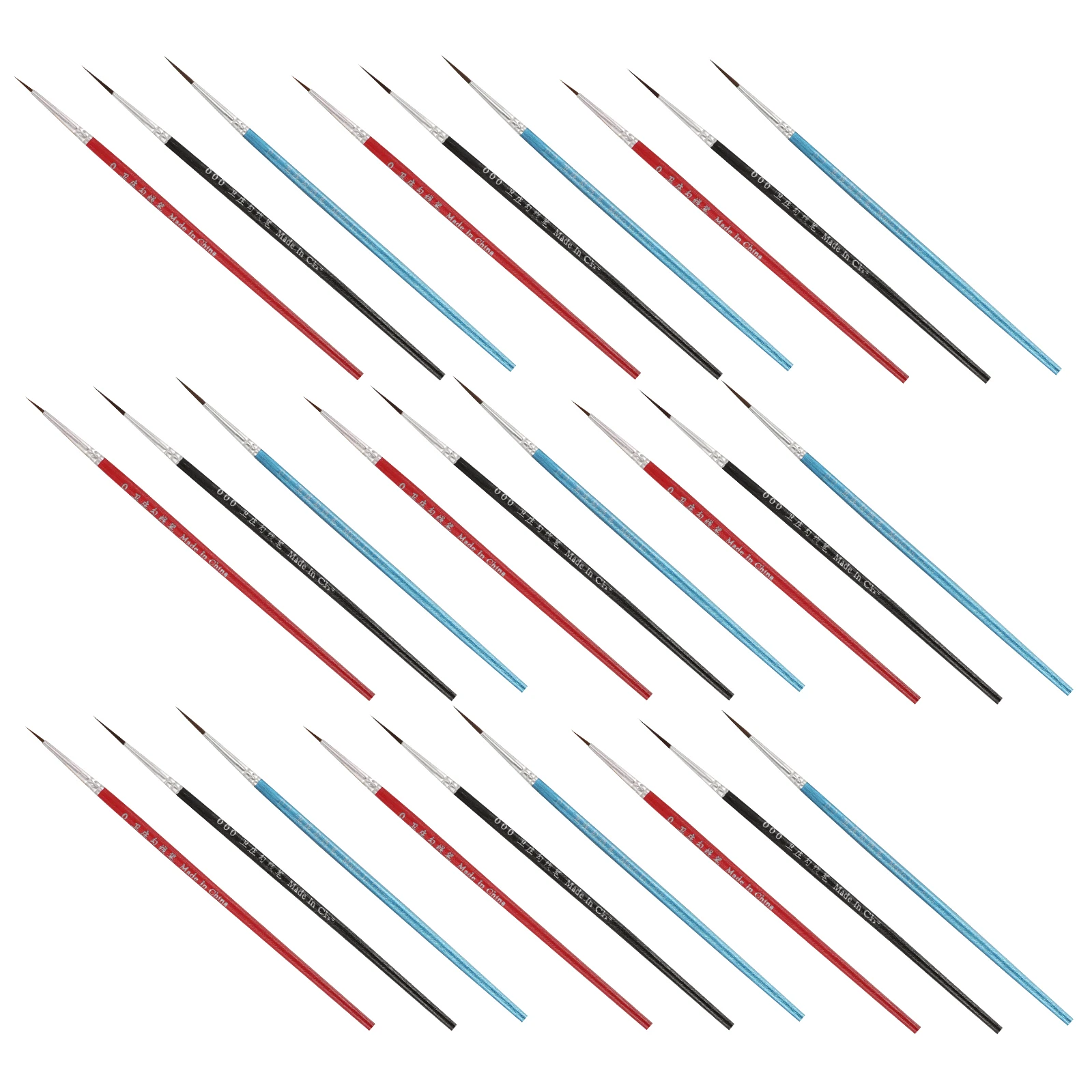 

30 Pcs Oil Brush Set Artists Brushes Modelling Paint Detail Fine Paintbrush for Drawing Painting Multi-angle Professional