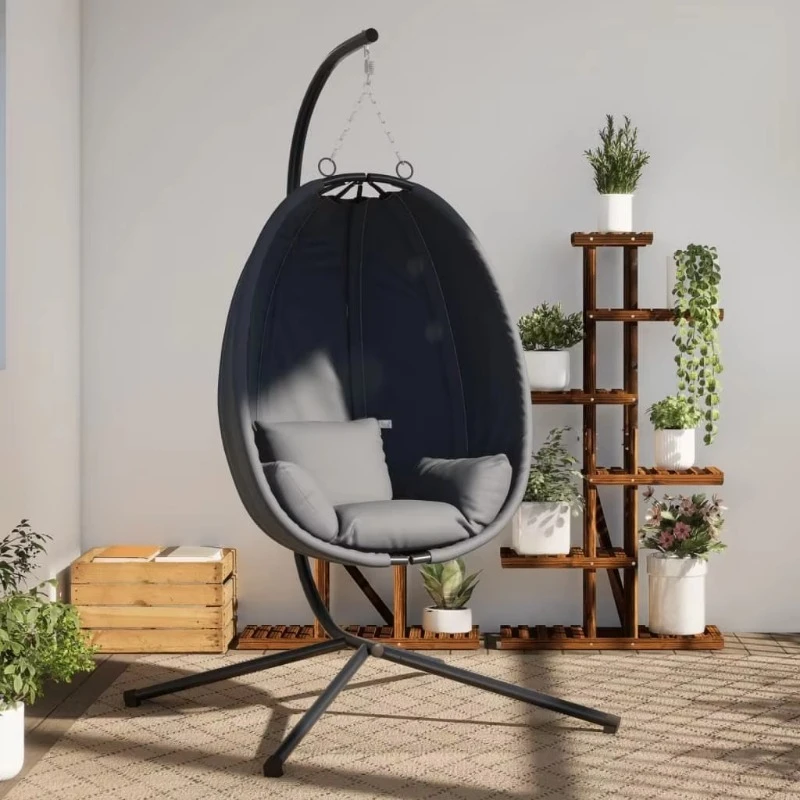 Coal-free fabric and steel hanging egg chair balcony courtyard simplicity