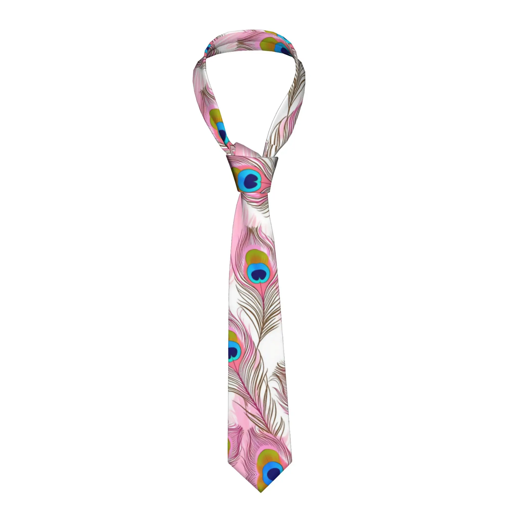 Peacock Feathers Ocellus  Tie  Custom DIY Neck Ties Retro Trendy Collar Tie Male Wedding Necktie Accessories