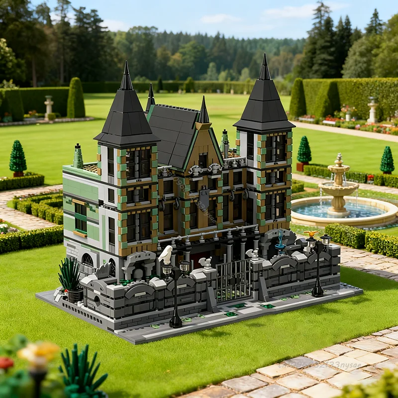 

MOC 3760 шт. модульный большой замок здание Мальфой усадник модель DIY образование сборка строительные блоки игрушки детский подарок на день рождения