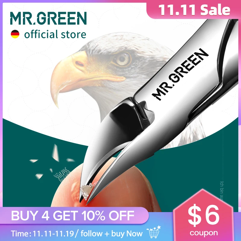 MR.GREEN Tagliaunghie Tagliaunghie per pedicure Strumenti per manicure Paronichia incarnita Set di strumenti di correzione professionale