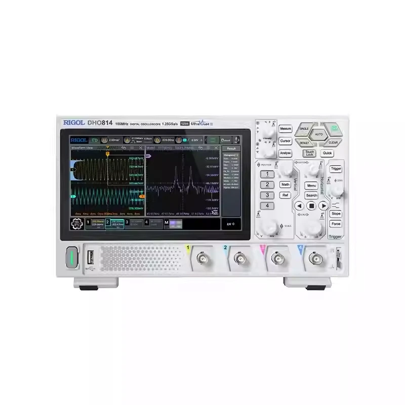 RIGOL DHO814 100MHz 4-Channel 12Bit Portable High Resolution Digital Oscilloscope With 7-inch Touch Screen & 4PCS 150MHz Probes