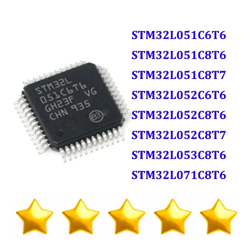 5PCS STM32L051C6T6 STM32L051C8T6 STM32L051C8T7 STM32L052C6T6 STM32L052C8T6 STM32L052C8T7 STM32L053C8T6 STM32L071C8T6 LQFP48