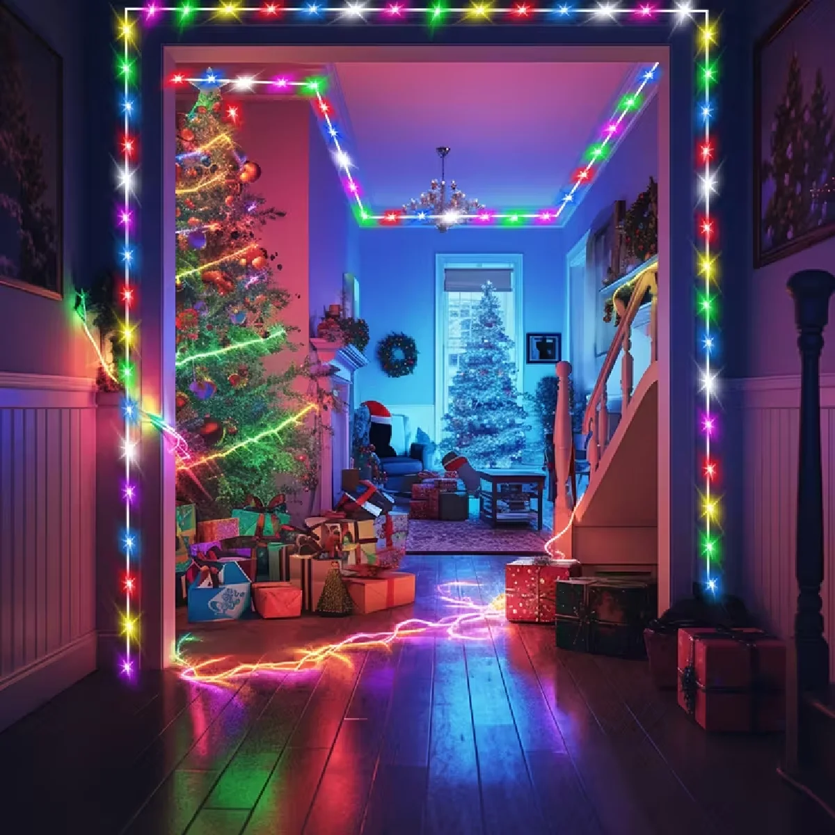 7 متر/12 متر/22 متر/32 متر/42 متر الشمسية عيد الميلاد سلسلة أضواء IP65 مقاوم للماء أضواء شجرة عيد الميلاد 8 طرق أضواء حفلة الهالوين الجنية