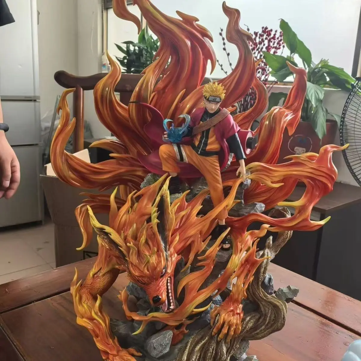 Figurka Anime Naruto 43 cm, figurki Uzumaki Naruto, model z PVC, statuetka kolekcjonerska, ozdoby na biurko, zabawki dla dzieci, prezenty urodzinowe