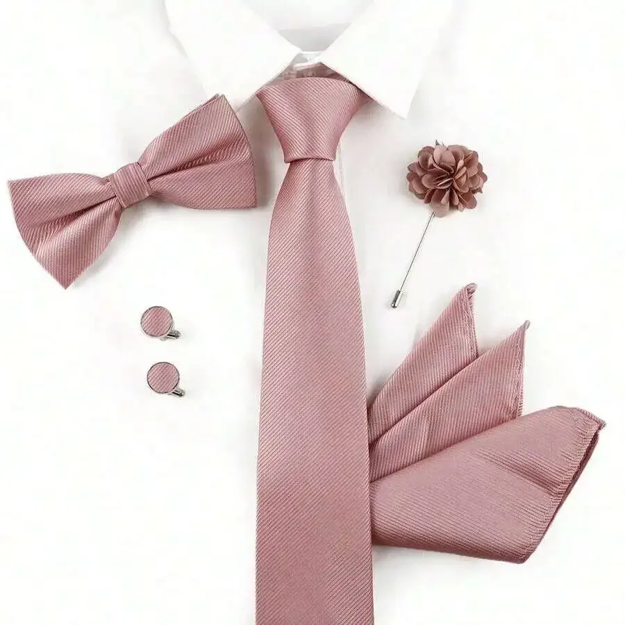 Men 5 Piece Suit Accessories Set for Weddings