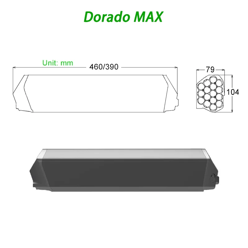 18650 Samsu*g battery pack 52 48 36 volt electric bicycle battery Dorado max plus electric bicycle battery