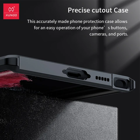 Чехол Xundd для Samsung Galaxy S24/S25/S26 Ultra, противоударный, прозрачный — внешний вид товара