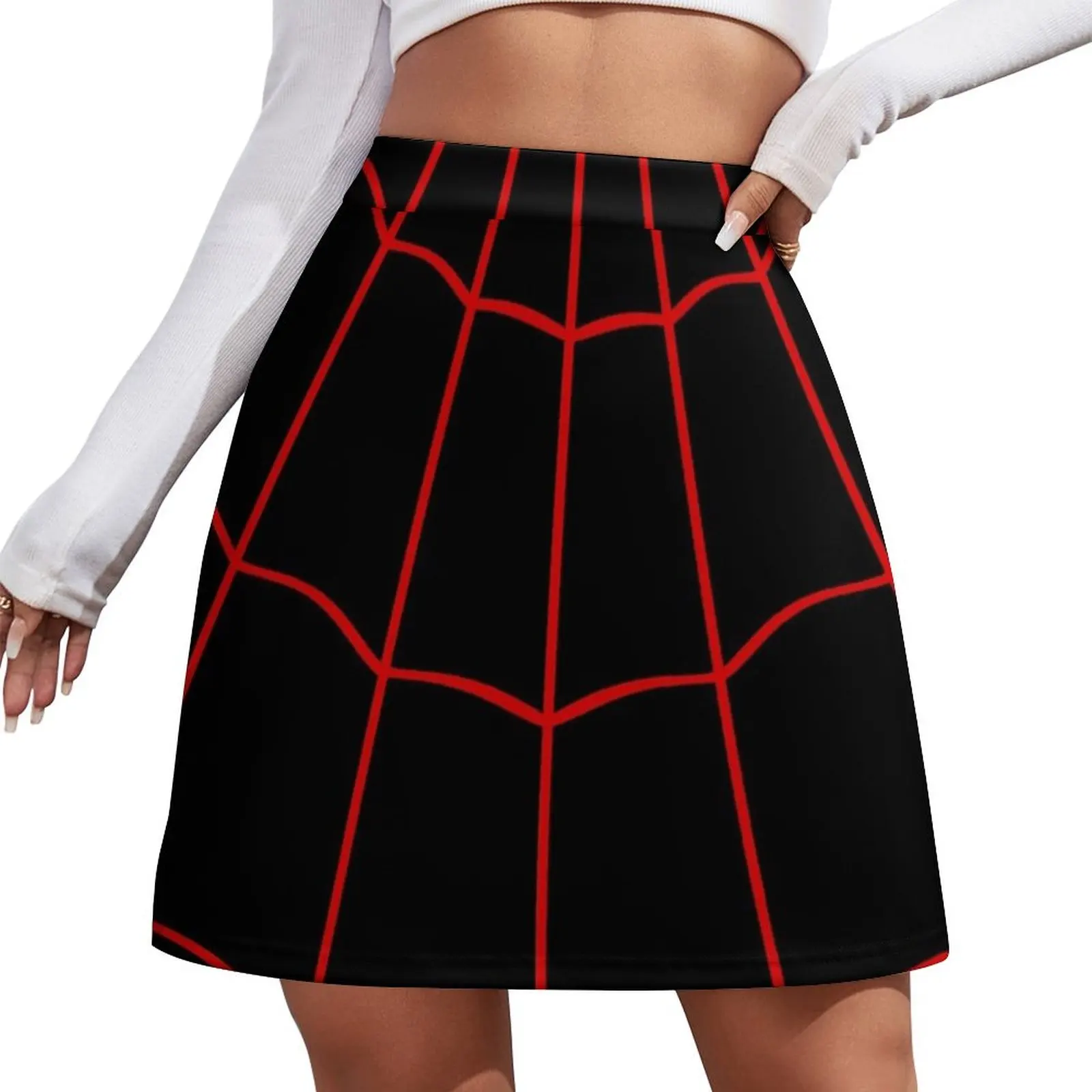 

Spider Web - Red / Black Mini Skirt summer dress for women 2026 korean summer clothes shorts Mini Skirt