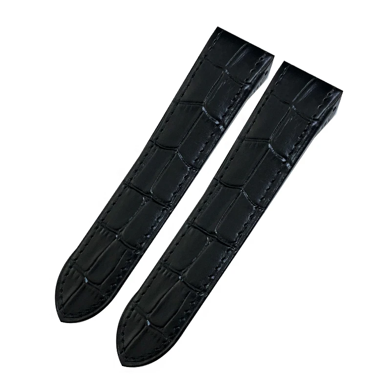 Watch Strap for Cartier Sandoz Santos 100 Sweat-Proof Santos Black Blue Red Pink Purple Genuine Leather Watchband Men Women