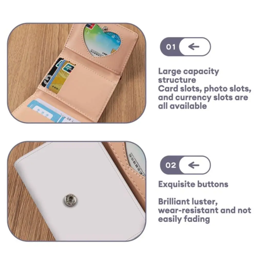 عالية الجودة المال كليب المرأة محفظة قصيرة لطيف الكرتون الثلاثي أضعاف محفظة جلدية متعددة بطاقة مواقف المرأة مخلب