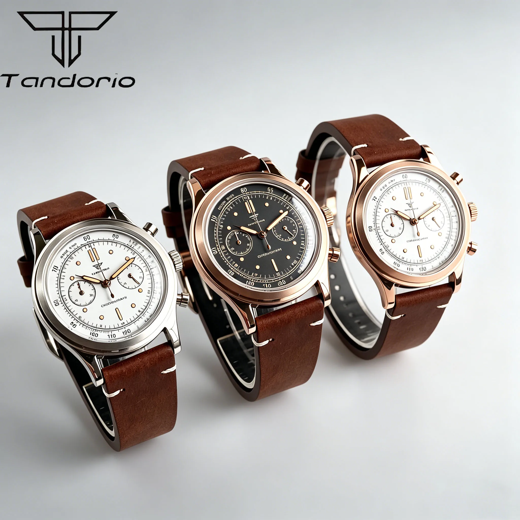 vintage-tandorio-38mm-domed-glass-multi-functional-chronograph-miyota-os20-quartz-movement-men's-sports-watch-leather-strap-lume