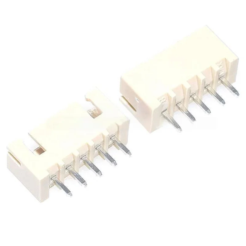 50PCS XH2.54 Straight Pin Header Beige Color High-Temperature Resistant Flame-Retardant Socket 2P/3P/4P/5P/6P/7P/8P 2.54mm Pitch