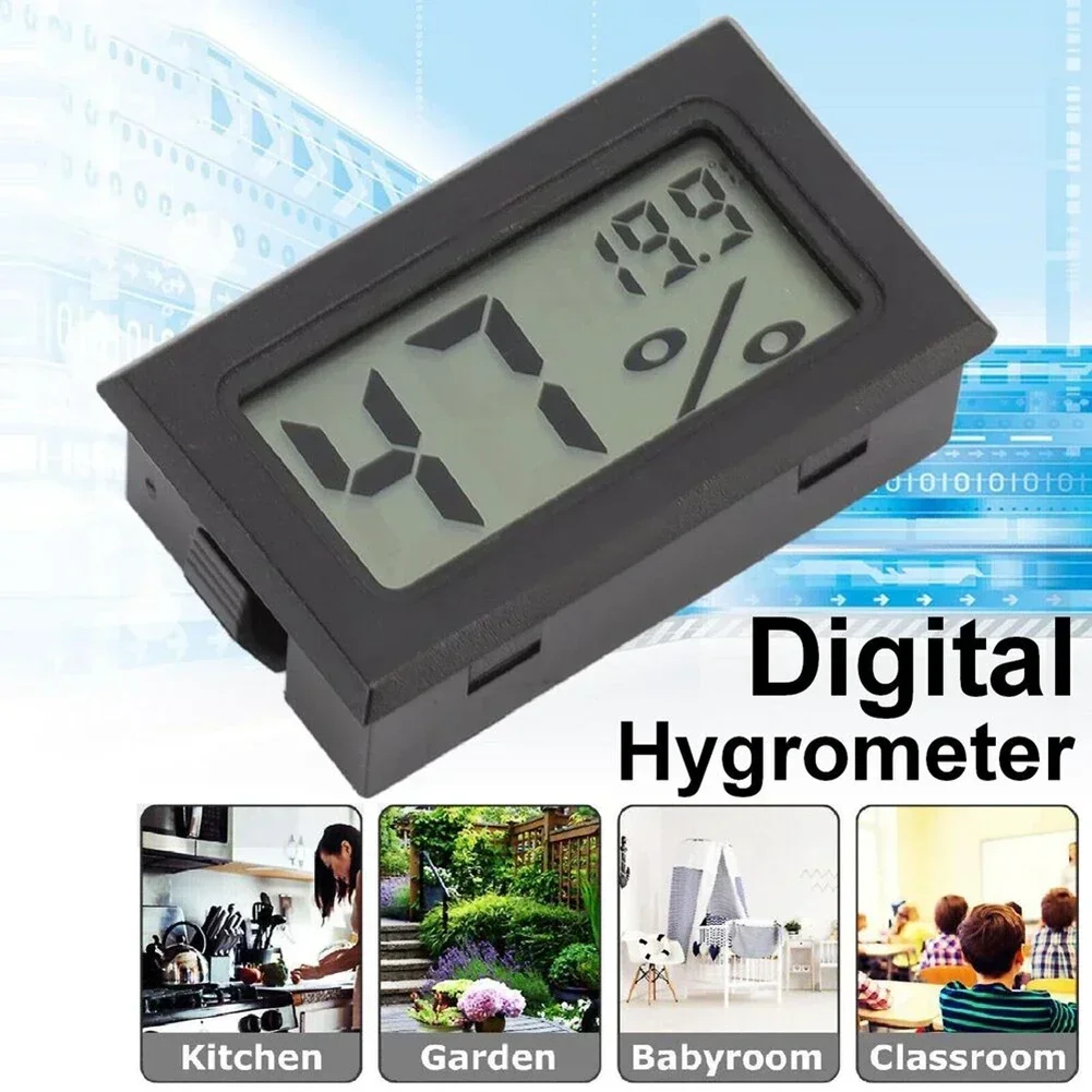 Mini Digital LCD Hygrometer Temperature Humidity Meter About 48*28.6*15.2 Mm Tester Measuring Tools Range 10%~99%