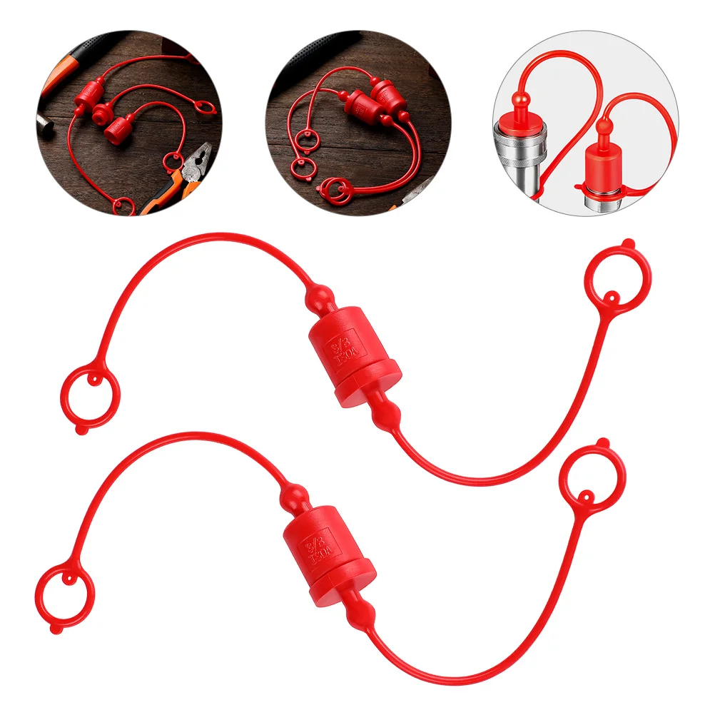 

2 Sets Hydraulic Quick Coupler Dust Caps NPT 1 2 Thread Anti Dust Plugs for Agriculture Construction Lightweight Easy Use