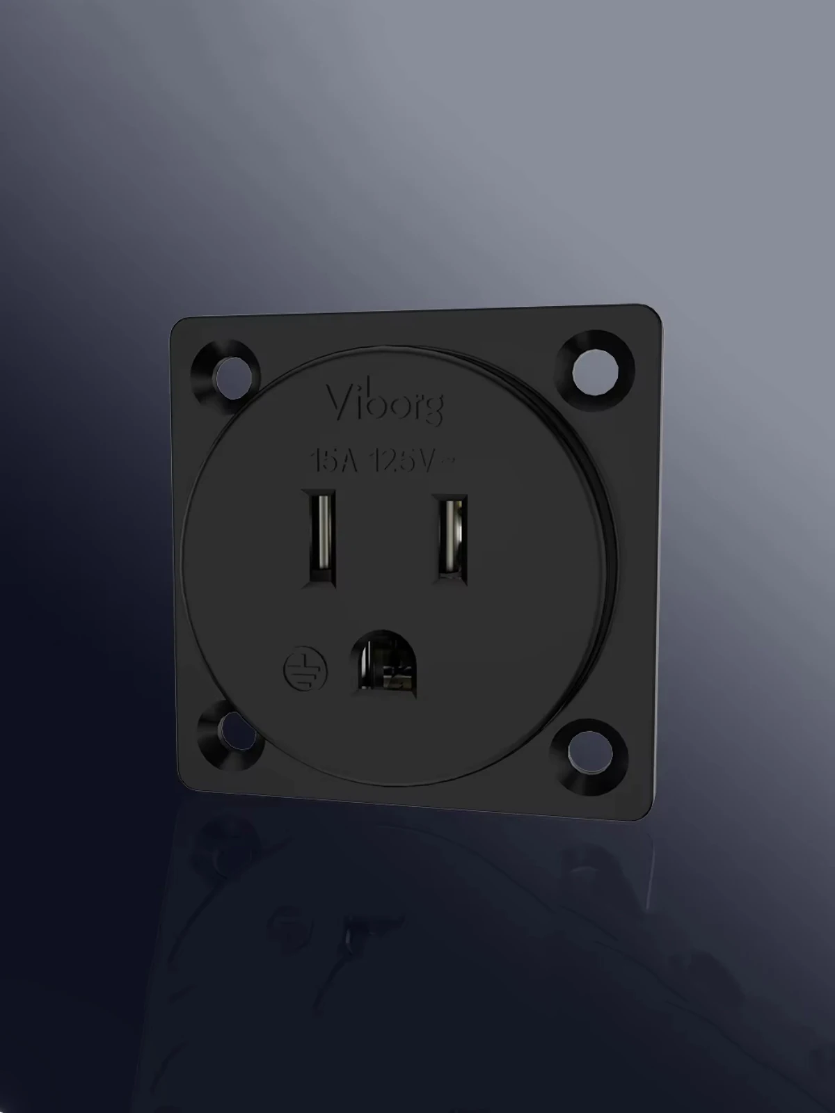 Gniazdo zasilania AC Viborg Rhodium 24K pozłacane miedzią czystą, montowane na panelu, z blokadą śrubową, VM04 VM04G VM04R — zdjęcie produktu 7