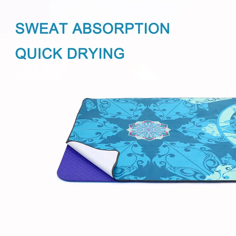 Travel Yoga Mat, Foldable Anti Slip Sports Suede Mat Natural Rubber Tear Resistant Fitness Mat Are Ideal Choices for Pilate