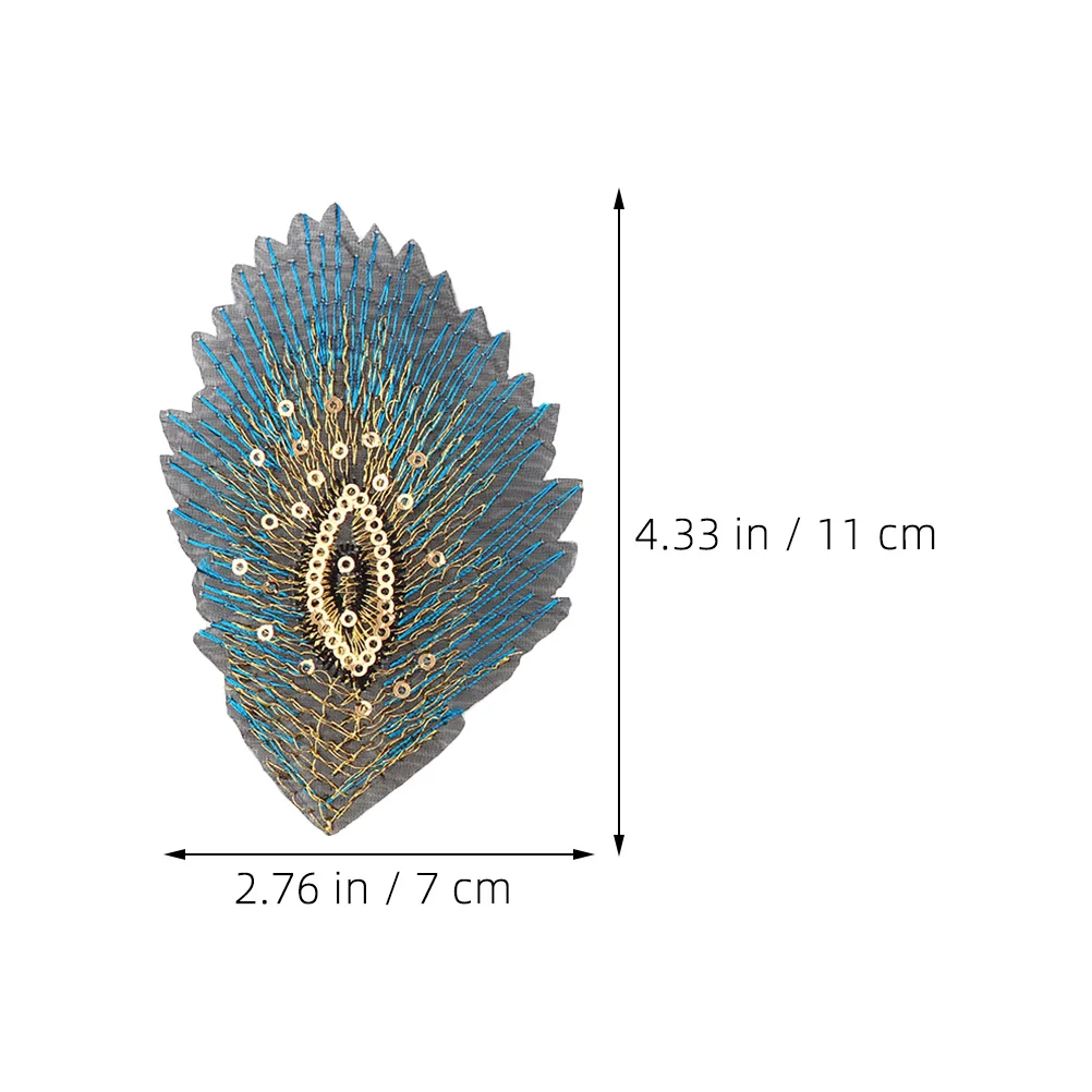 

12 Pcs Sequin Cloth Patch Clothes Decoration DIY Clothing Sticker Flowers Hole Filling
