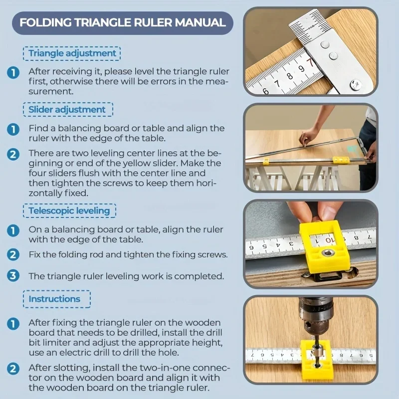 Triangle Multi Function Woodworking Drill Punch Locator Jig Auxiliary Tool Woodworking2025