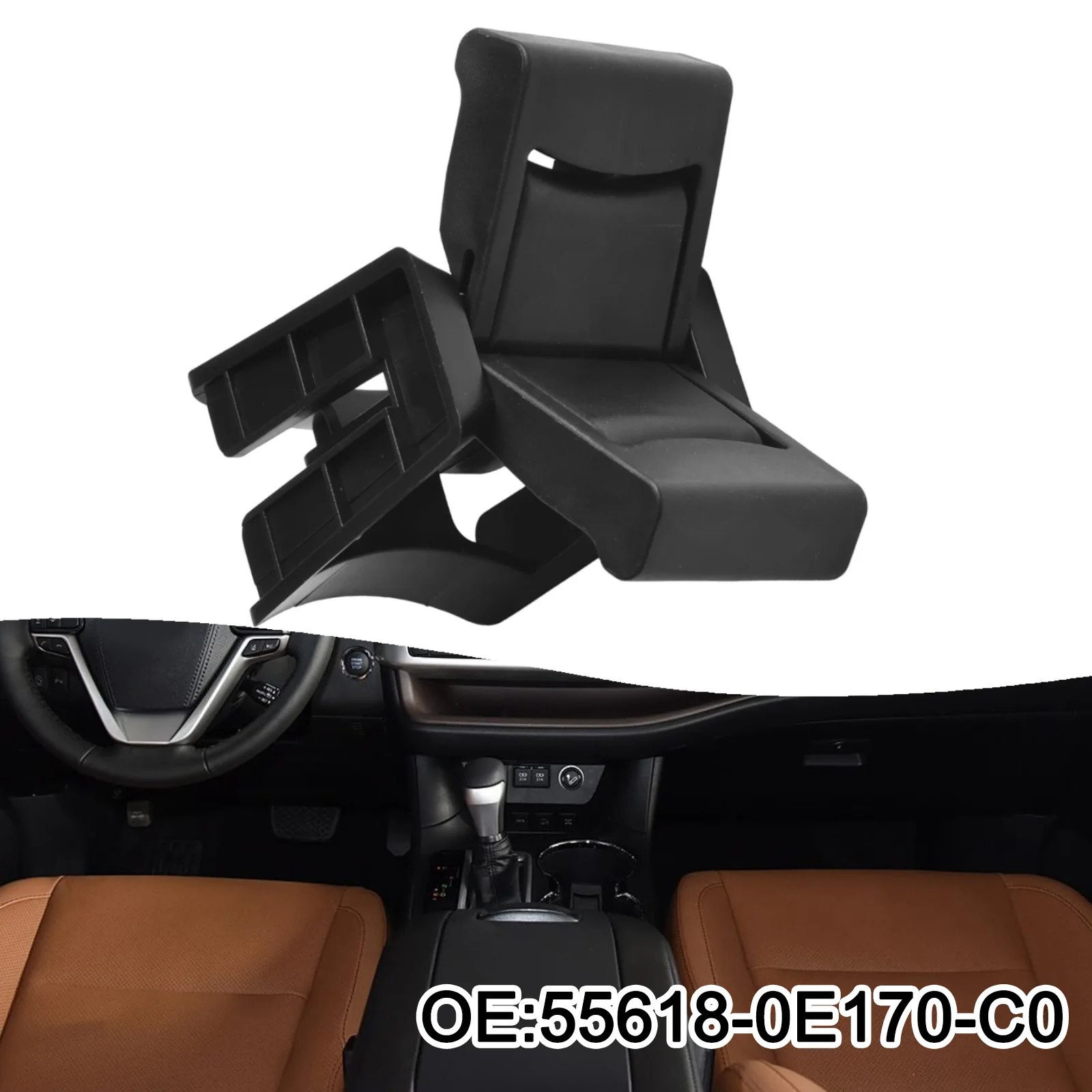 For Toyota For Highlander Cup Holder Partition Compatible with Models from 2014 to 2020 Easy Installation Process