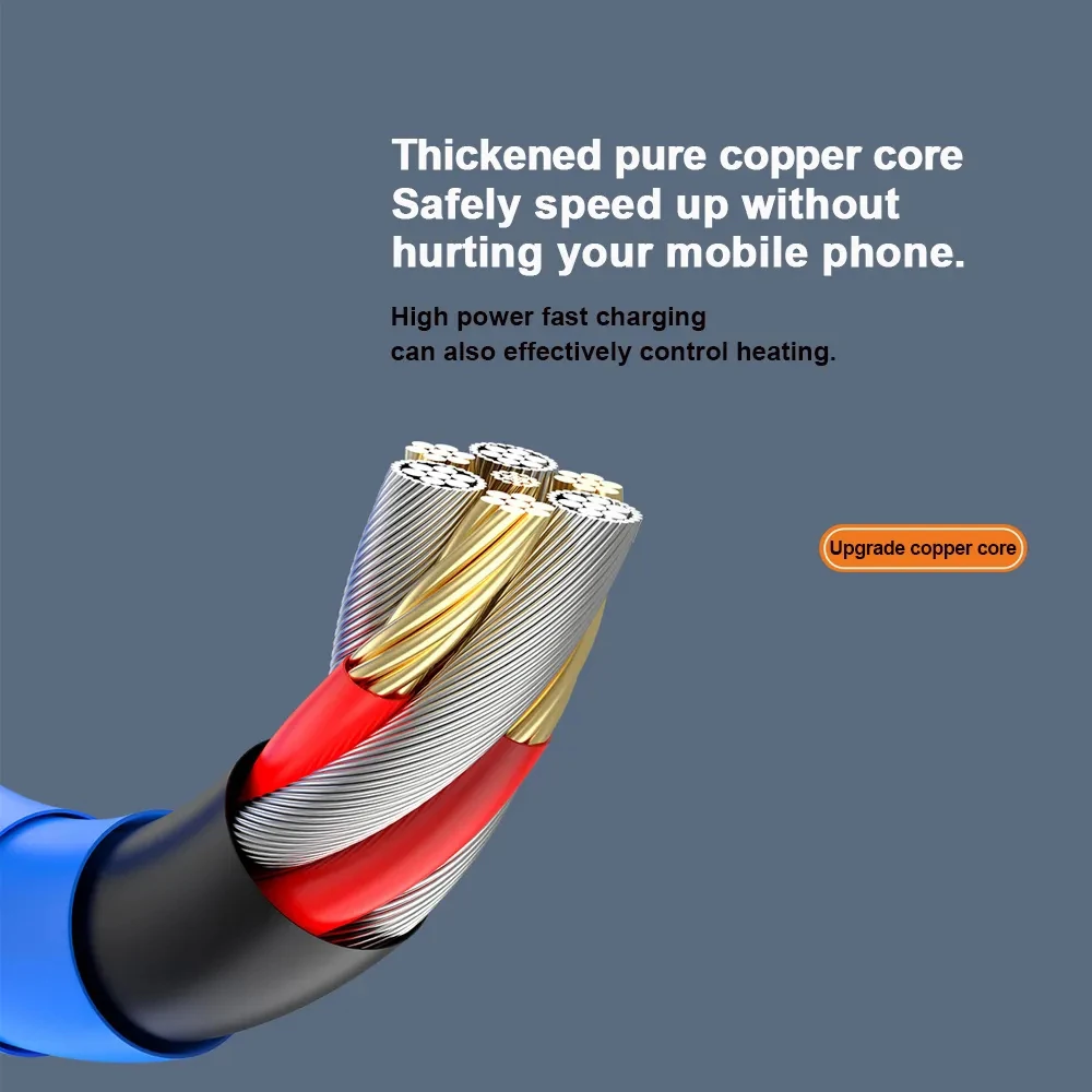 6A Fast Charging Usb C Cable for Xiaomi Mi 12 Redmi POCO Huawei Mobile Phone Accessories Type C Cable Phone Charger USB Cable