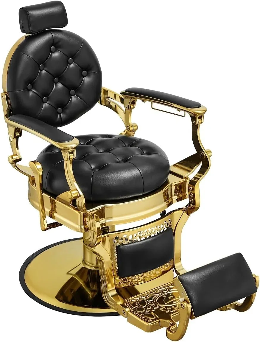 

Customizable Vintage Hydraulic Barber Chair Styling Swivel, Liftable Headrest, Can Be Put down For Shaving
