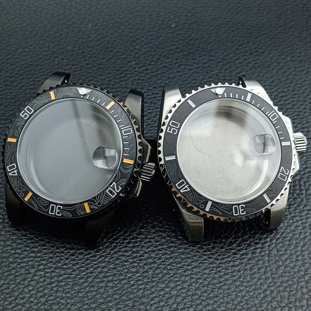 

NH/35 Case 40.5mm Watches Men's Silvery Full-body mirror FIT NH/34 NH/35 NH/36 Movement Case Sapphire Glass Watch Box 28.5 Dial