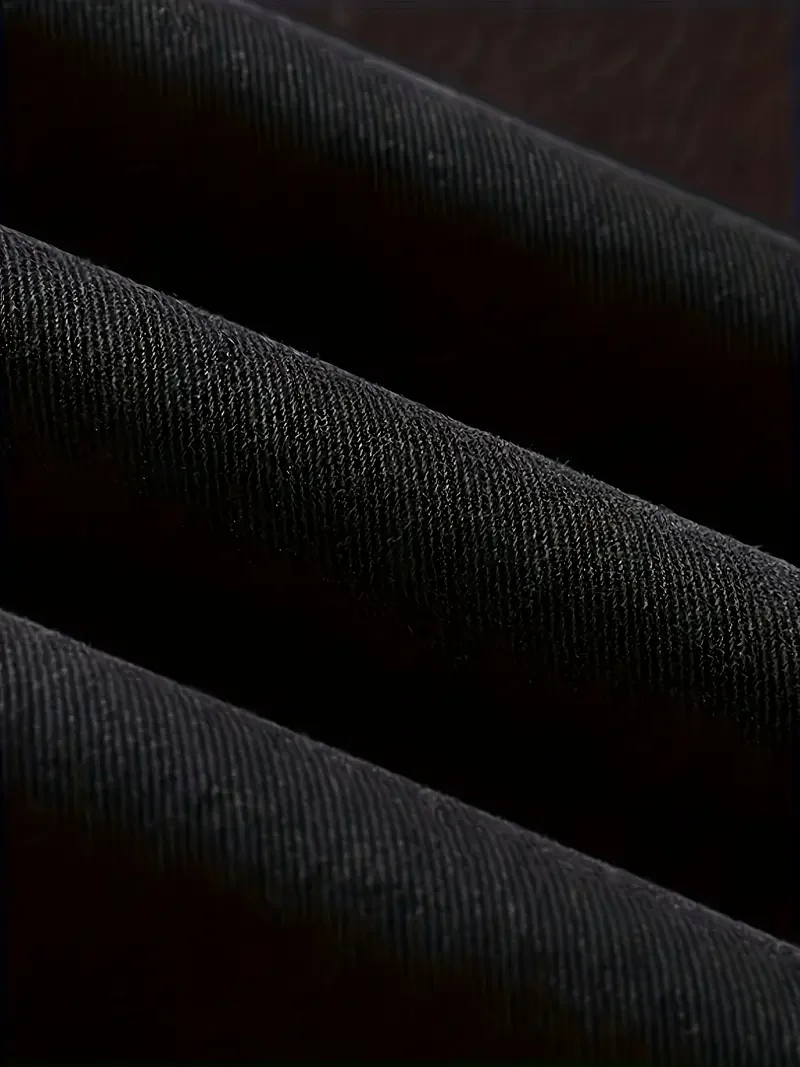 بنطال جينز أسود مستقيم للرجال - بنطال جينز كاجوال بسيط