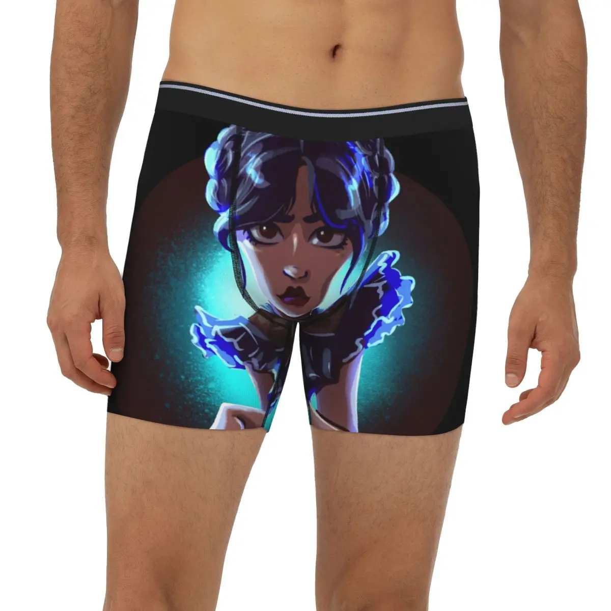

Wednesday Addams Darker Long Boxer Underpants Short Men Panties Breathable Underwear for Homme Man Boyfriend Gifts