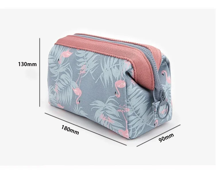 Neue Mode Kosmetik Tasche Frauen Wasserdichte Flamingo Make-Up Taschen Reise Veranstalter Kultur Kits Tragbare Make-Up Taschen Kosmetikerin – Detail 1