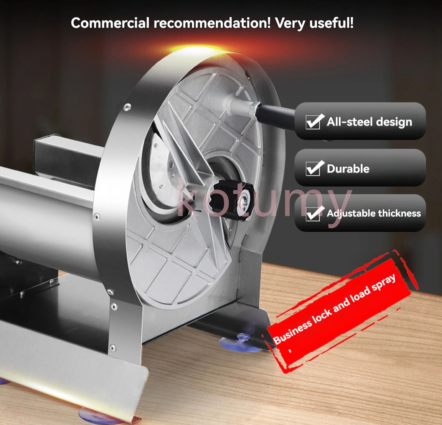 Household Stainless Slicer Commercial Ultrathin Chip Machine Fruit Cutting Machine Lemon Slicer Kitchen Sausage Cabbage Slicer