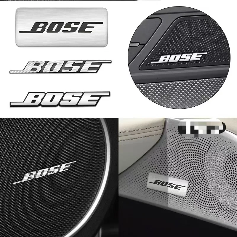 Harman Kardon BOSE Badge aluminum 3D car audio stickers For Mercedes Benz BMW Lexus Mazda Volvo Fiat Peugeot Jeep Opel Seat VW