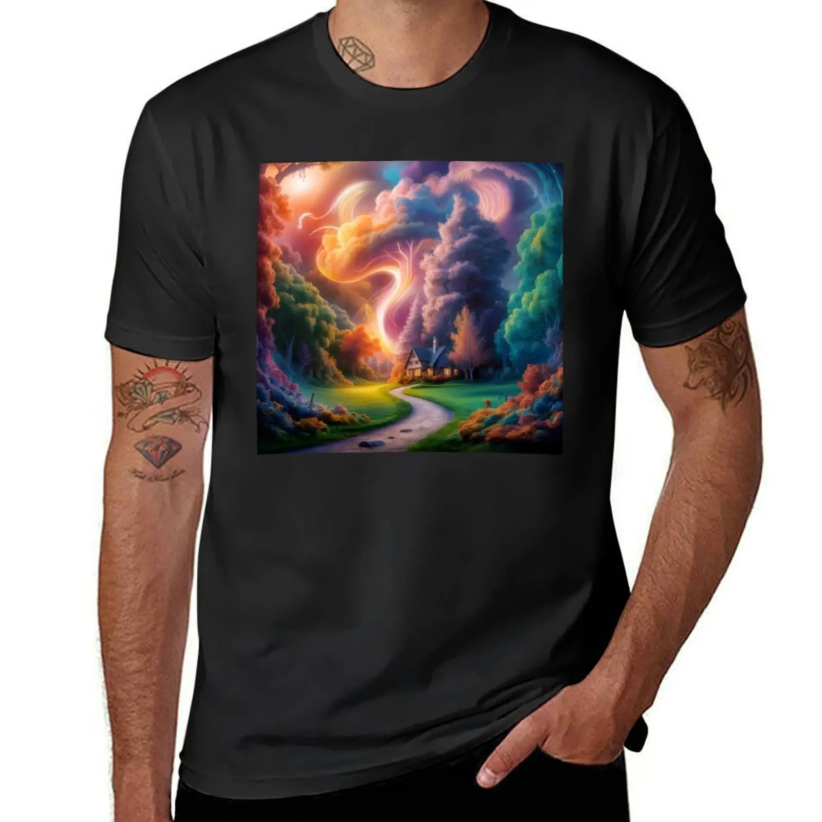 Lenticular Clouds T-Shirt graphics plus sizes hippie clothes Men's cotton t-shirt