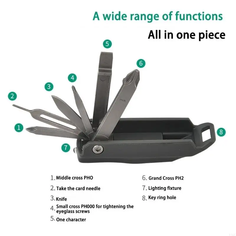Складка долговечности из нержавеющей стали многофункциональный инструмент со строительством слота для сборочных отверток для