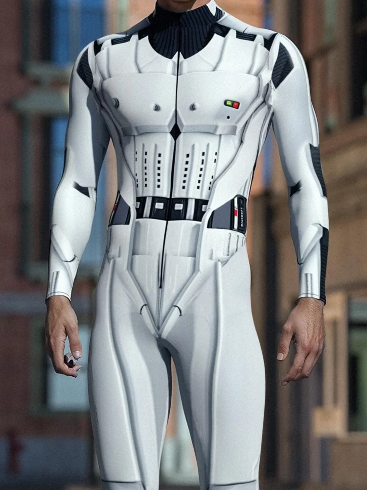 Erwachsenen-Tech-Bodysuit Rollenspiel-Kostüm Weltraum-Universum-Kampf Fantasie-Bodysuit Halloween-Party-Verkleidung Roboter-Paar-Kostüm 2025 – Detail 10