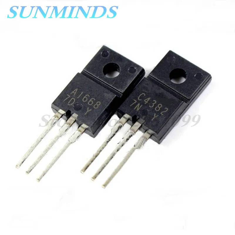 100pieces 2SA1668 2SC4382=50pieces 2SA1668  A1668 ,50pieces 2SC4382 C4382