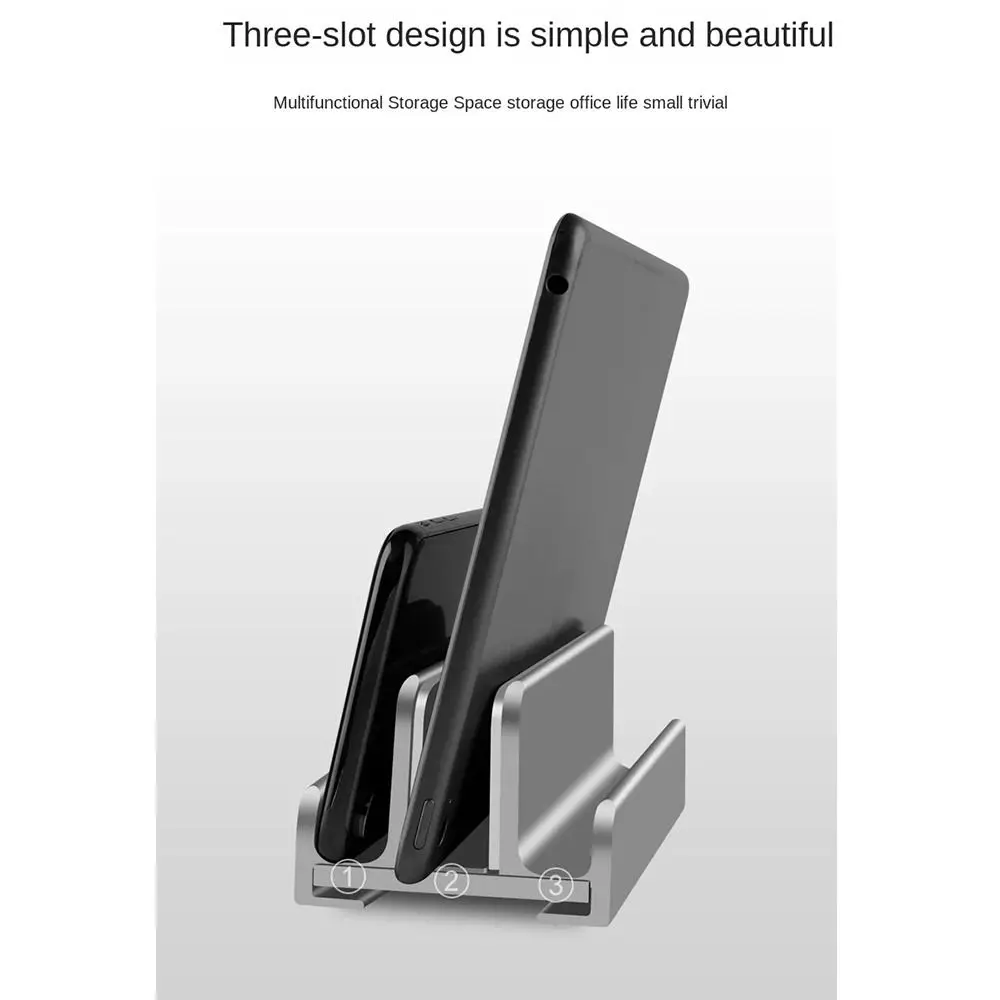 1/2/3 Slots Vertical Laptop Stand Adjustable Anti-slip Aluminum Laptops Holder Space-Saving Wear-resistant Desktop Notebook Dock