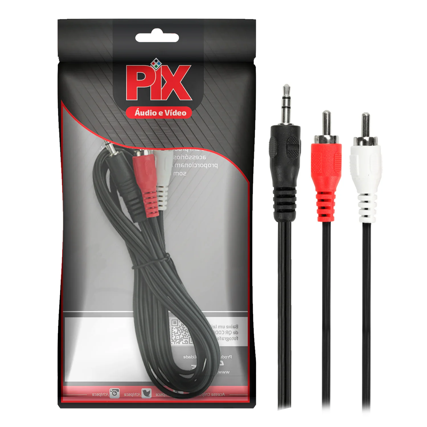 P2 X 2 Rca 1,8 Meters Stereo Cables-PIX