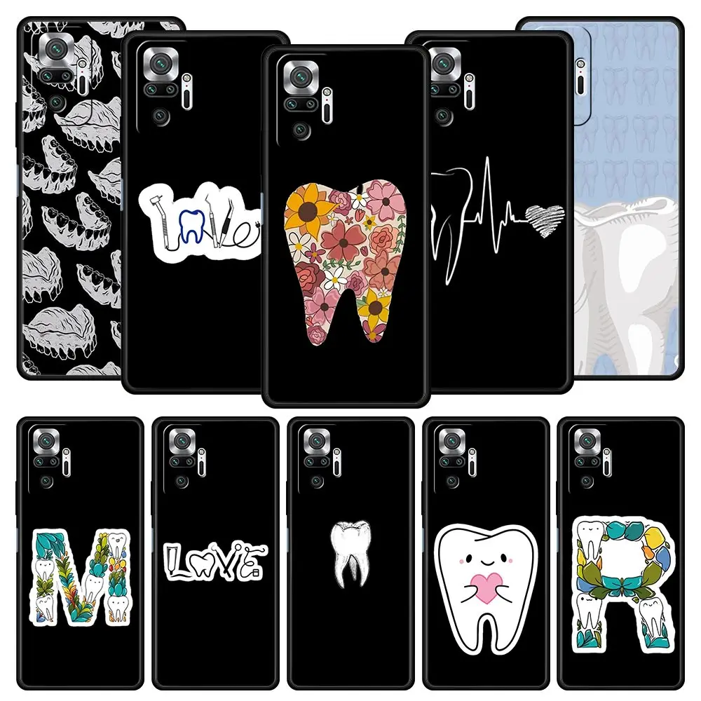 Phone Case For Xiaomi Redmi Note 14 13 12 5G 9S 10 11 Pro Plus 4G 9T 14C 13C 12C 10C 9C 9A Dentist Dental Dent Tooth Cute Teeth