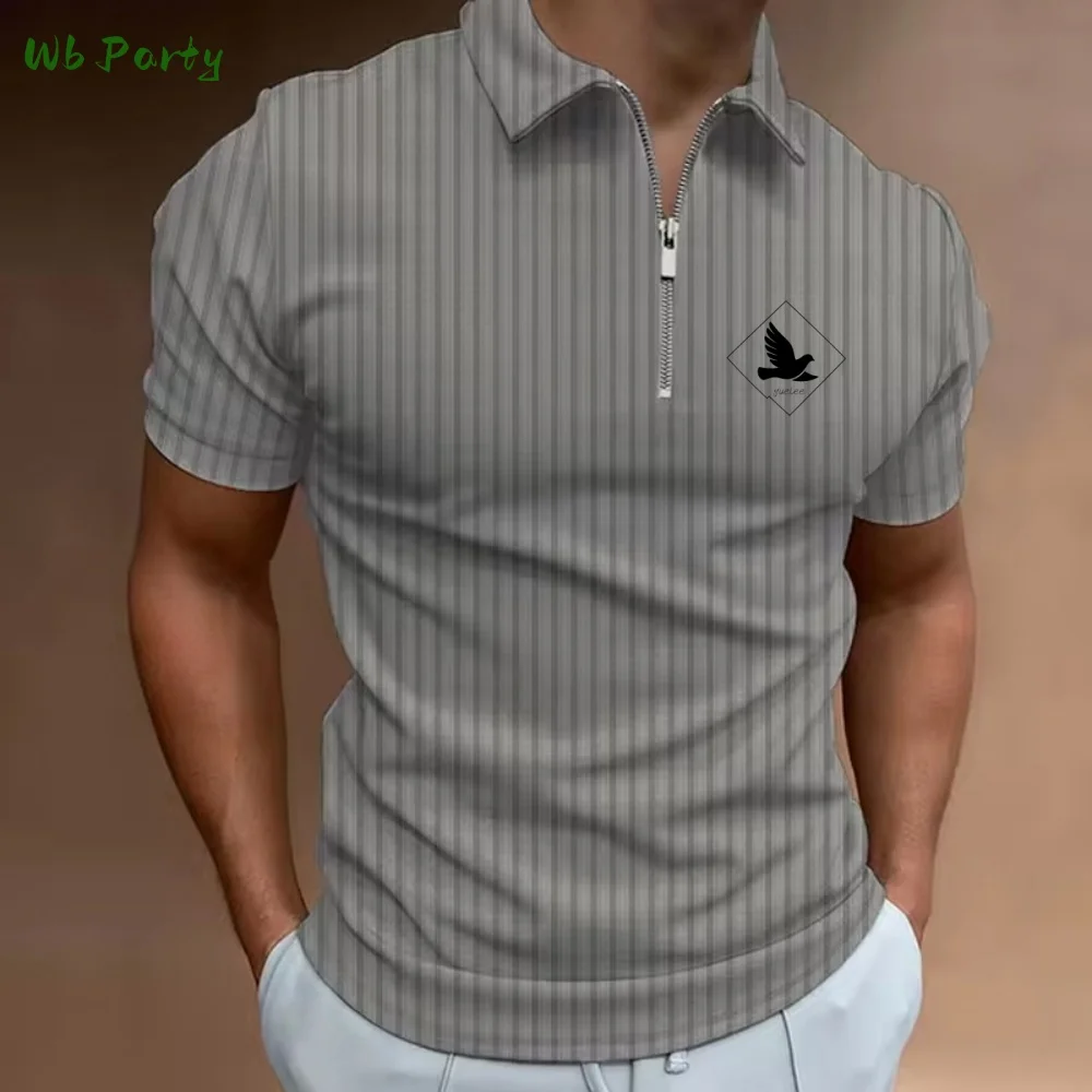 

Simple Men's Polo Shirt Summer Breathable Men's Top Fashion 3D Print Oversized Men's Short Sleeved Versatile O-Neck Men's Polos